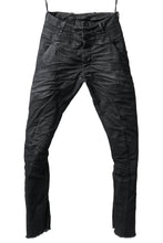 画像をギャラリービューアに読み込む, masnada BAGGY SCARRED STRETCH JEANS (SMEARED BLACK)