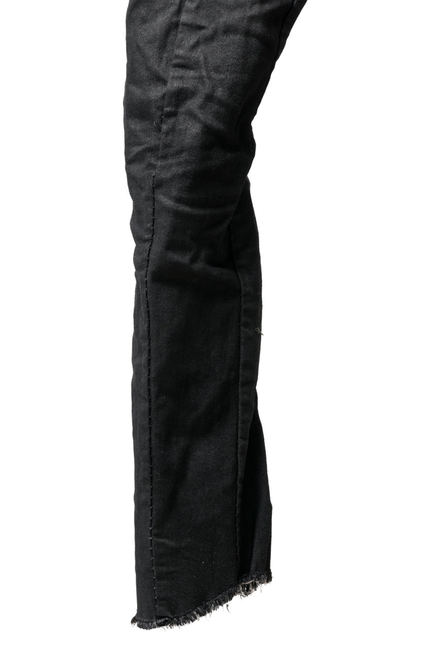 画像をギャラリービューアに読み込む, masnada BAGGY SCARRED STRETCH JEANS (SMEARED BLACK)