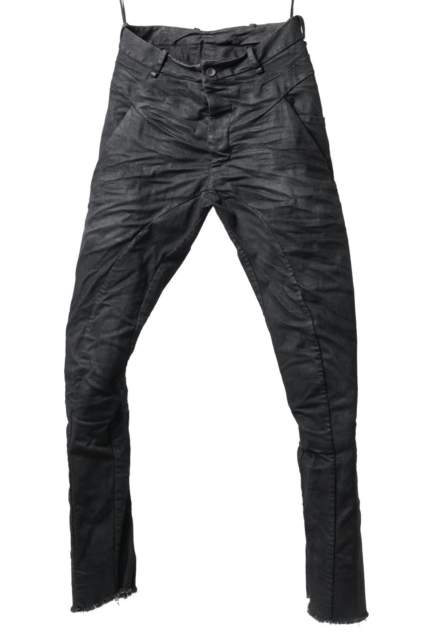 画像をギャラリービューアに読み込む, masnada BAGGY SCARRED STRETCH JEANS (SMEARED BLACK)