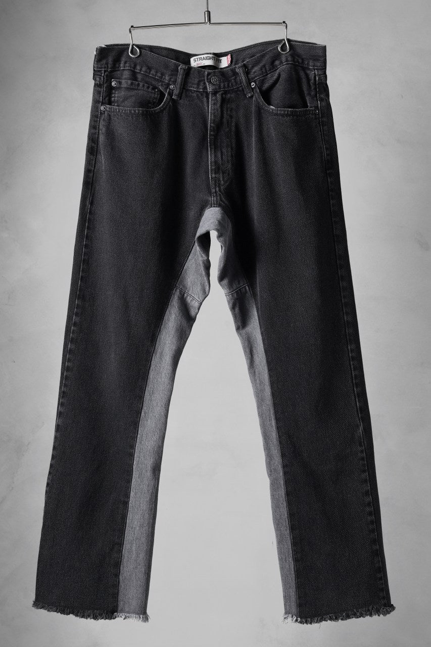 画像をギャラリービューアに読み込む, CHANGES x LOOM exclusive REMAKE REGULAR FIT DENIM PANTS / VINTAGE LEVI’S JEANS (BLACK #H)