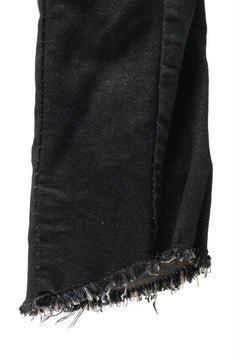 画像をギャラリービューアに読み込む, masnada BAGGY SCARRED STRETCH JEANS (SMEARED BLACK)