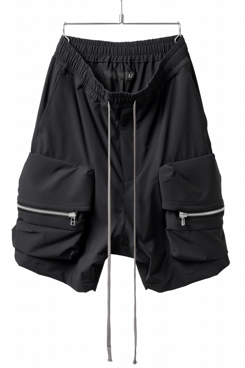 画像をギャラリービューアに読み込む, A.F ARTEFACT RUGGED CARGO SHORTS / STRETCH NYLON (BLACK)