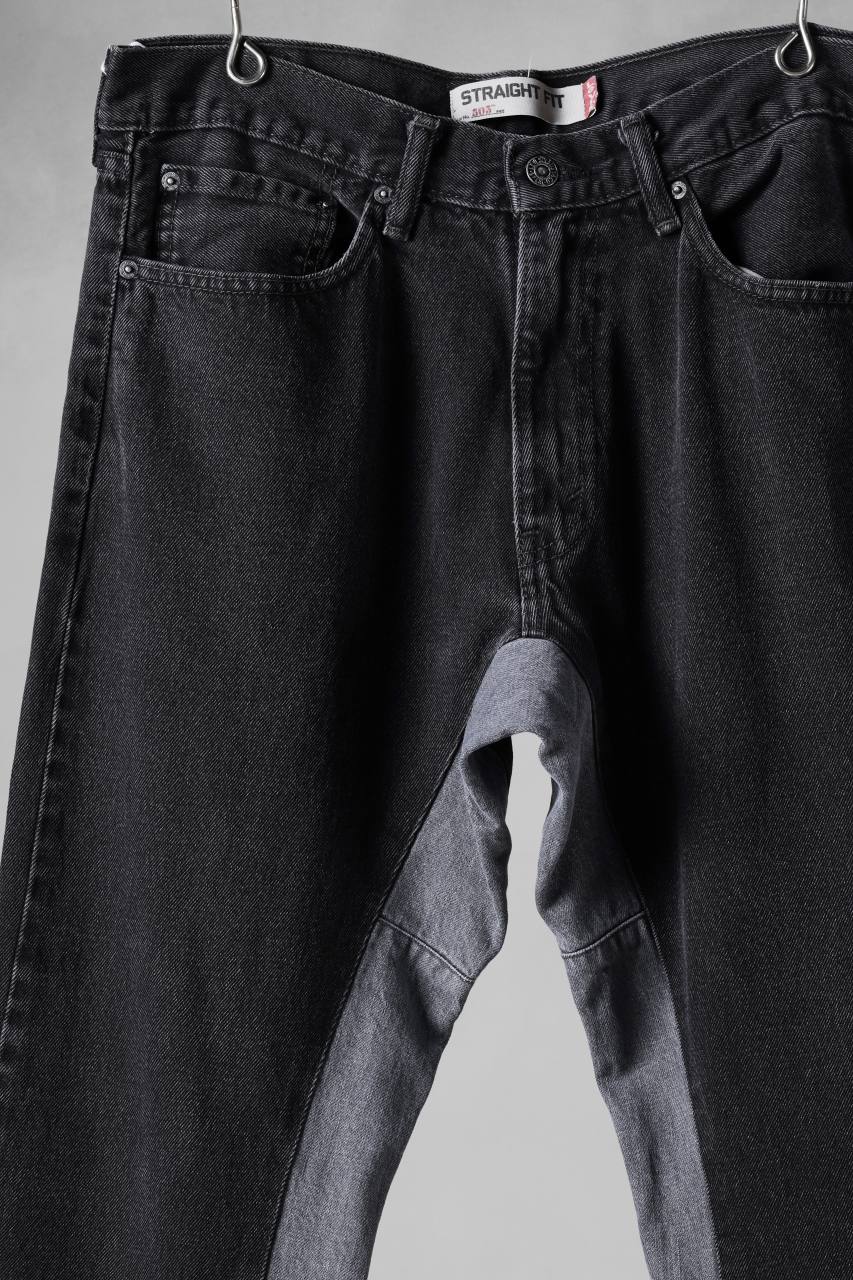 画像をギャラリービューアに読み込む, CHANGES x LOOM exclusive REMAKE REGULAR FIT DENIM PANTS / VINTAGE LEVI’S JEANS (BLACK #H)
