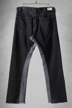 画像をギャラリービューアに読み込む, CHANGES x LOOM exclusive REMAKE REGULAR FIT DENIM PANTS / VINTAGE LEVI’S JEANS (BLACK #H)