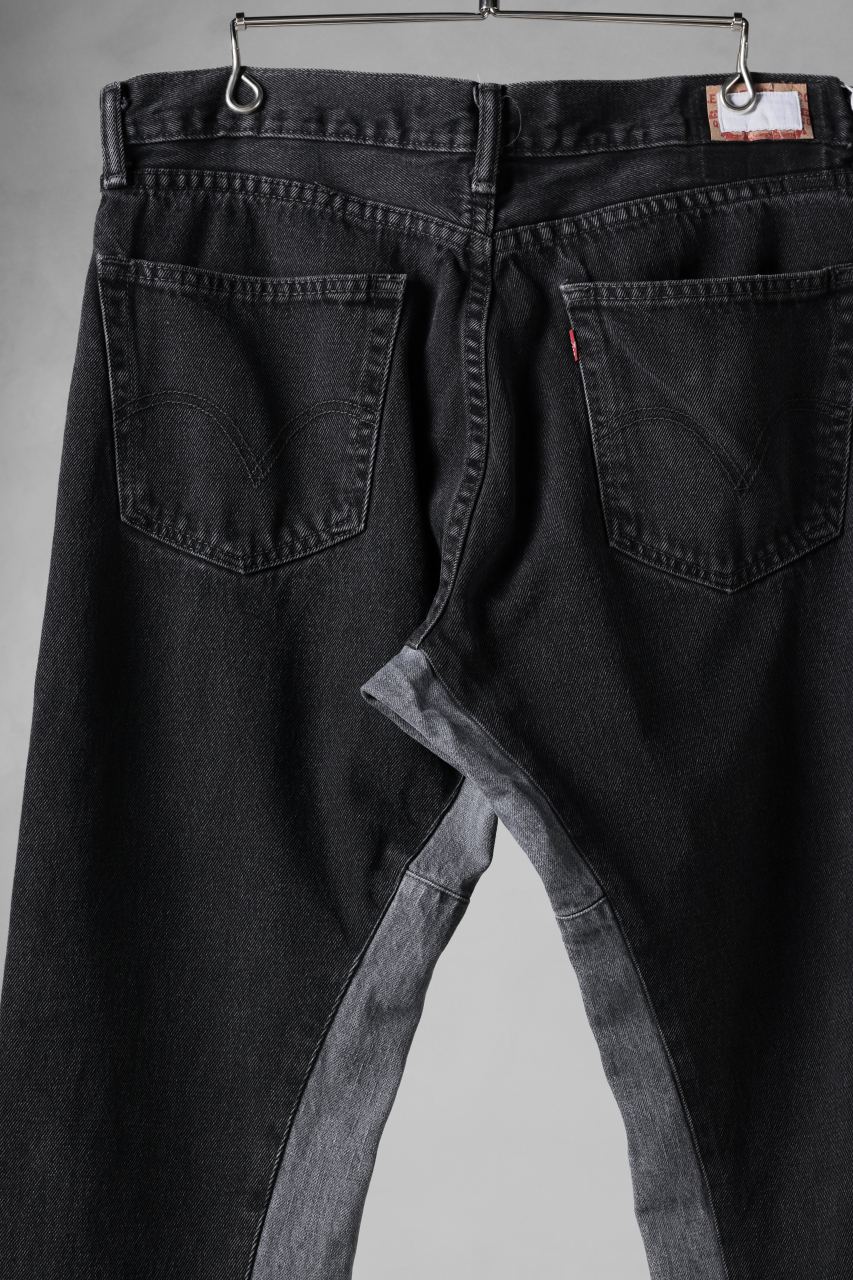 画像をギャラリービューアに読み込む, CHANGES x LOOM exclusive REMAKE REGULAR FIT DENIM PANTS / VINTAGE LEVI’S JEANS (BLACK #H)