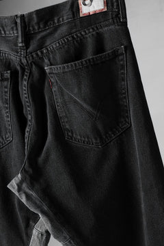 画像をギャラリービューアに読み込む, CHANGES x LOOM exclusive REMAKE REGULAR FIT DENIM PANTS / VINTAGE LEVI’S JEANS (BLACK #H)