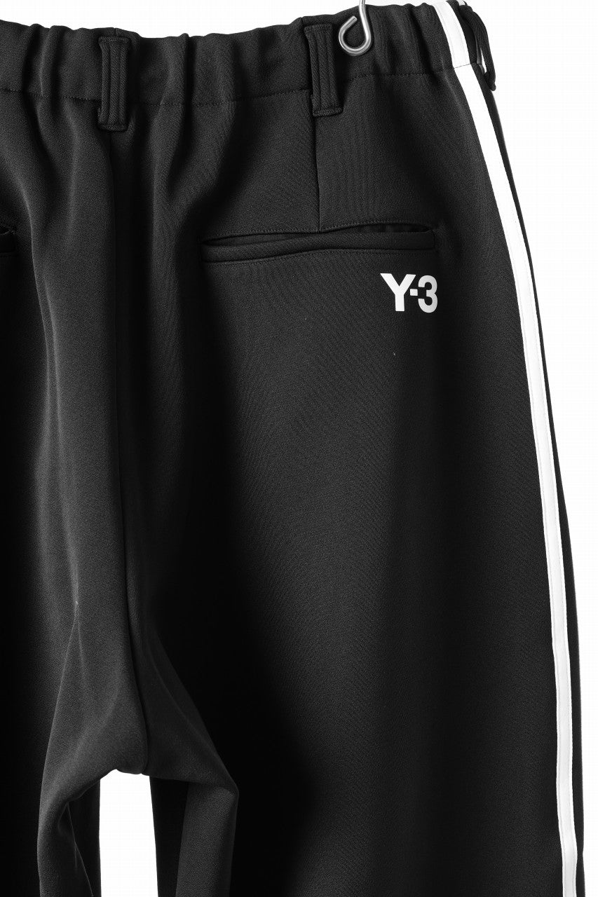 Y-3 Yohji Yamamoto THREE STRIPES TRACK PANTS (BLACK x OFF WHITE)