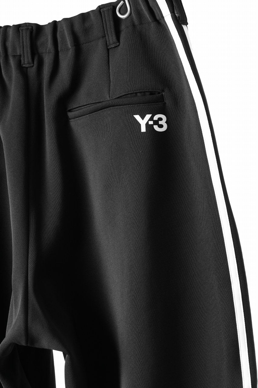 Y-3 Yohji Yamamoto THREE STRIPES TRACK PANTS (BLACK x OFF WHITE)