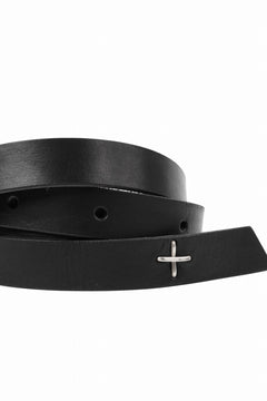 Load image into Gallery viewer, m.a+ double oval buckle thin belt / EL1B/GR3,0 (BLACK)
