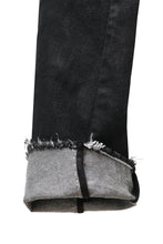 画像をギャラリービューアに読み込む, masnada BAGGY SCARRED STRETCH JEANS (SMEARED BLACK)