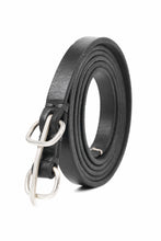 Load image into Gallery viewer, m.a+ double oval buckle extra thin belt / EL1Z/GR3,0 (BLACK)