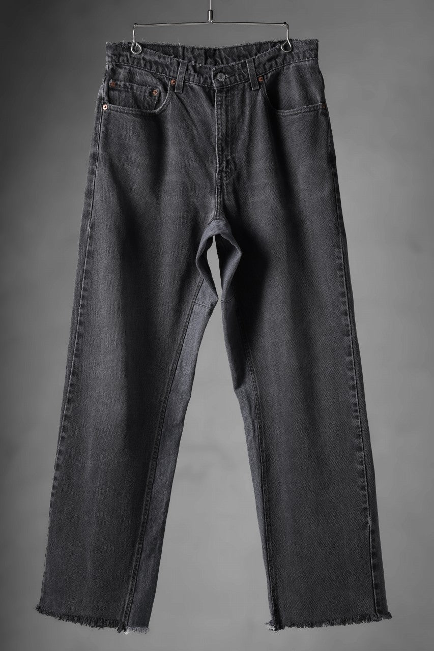 画像をギャラリービューアに読み込む, CHANGES x LOOM exclusive REMAKE REGULAR FIT DENIM PANTS / VINTAGE LEVI’S JEANS (BLACK #J)
