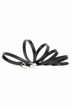 Load image into Gallery viewer, m.a+ double oval buckle extra thin belt / EL1Z/GR3,0 (BLACK)