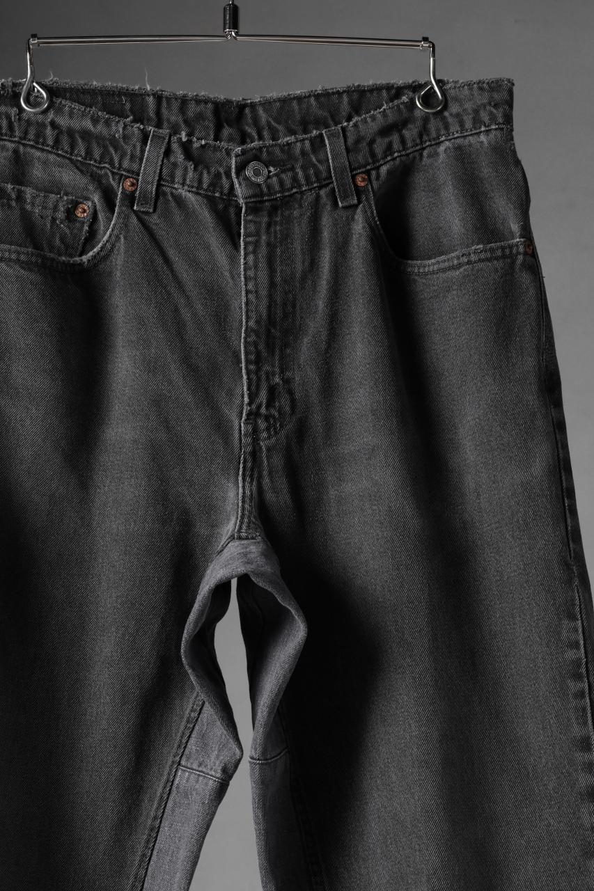 画像をギャラリービューアに読み込む, CHANGES x LOOM exclusive REMAKE REGULAR FIT DENIM PANTS / VINTAGE LEVI’S JEANS (BLACK #J)