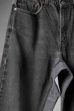 画像をギャラリービューアに読み込む, CHANGES x LOOM exclusive REMAKE REGULAR FIT DENIM PANTS / VINTAGE LEVI’S JEANS (BLACK #J)