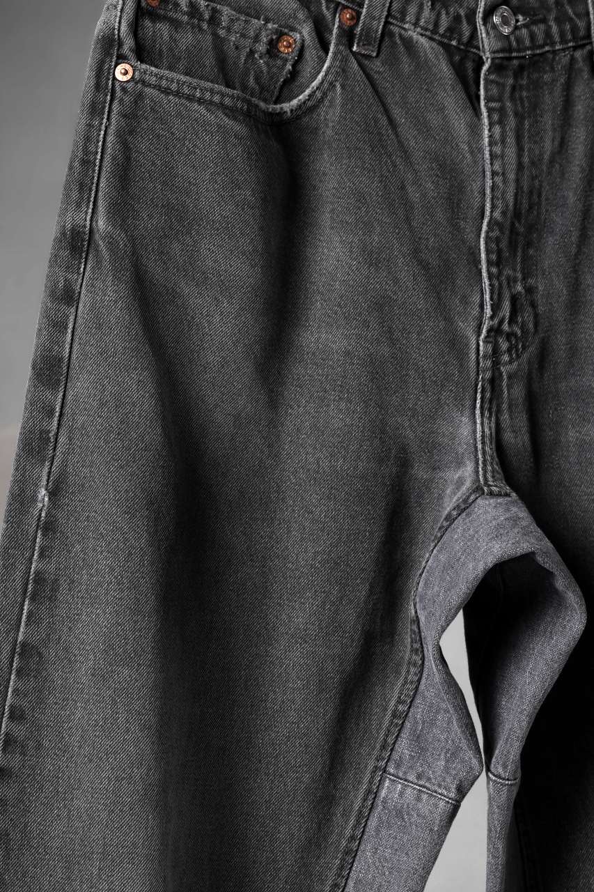 画像をギャラリービューアに読み込む, CHANGES x LOOM exclusive REMAKE REGULAR FIT DENIM PANTS / VINTAGE LEVI’S JEANS (BLACK #J)