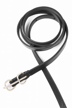 Load image into Gallery viewer, m.a+ double oval buckle extra thin belt / EL1Z/GR3,0 (BLACK)