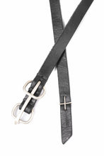 Load image into Gallery viewer, m.a+ double oval buckle extra thin belt / EL1Z/GR3,0 (BLACK)