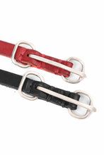 Load image into Gallery viewer, m.a+ double oval buckle thin belt / EL1B/GR3,0 (RUBY RED)