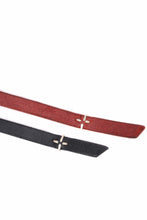 Load image into Gallery viewer, m.a+ double oval buckle thin belt / EL1B/GR3,0 (RUBY RED)