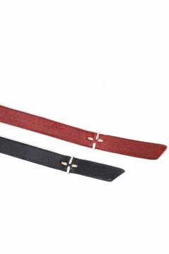 Load image into Gallery viewer, m.a+ double oval buckle thin belt / EL1B/GR3,0 (RUBY RED)