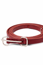 Load image into Gallery viewer, m.a+ double oval buckle thin belt / EL1B/GR3,0 (RUBY RED)