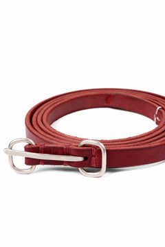 Load image into Gallery viewer, m.a+ double oval buckle thin belt / EL1B/GR3,0 (RUBY RED)