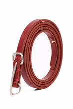 Load image into Gallery viewer, m.a+ double oval buckle thin belt / EL1B/GR3,0 (RUBY RED)