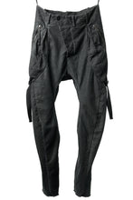 画像をギャラリービューアに読み込む, masnada BAGGY GUSSET POCKET PANTS / STRETCH RELIEF STRIPE COTTON (LEGION)