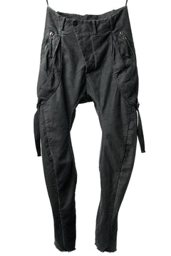 画像をギャラリービューアに読み込む, masnada BAGGY GUSSET POCKET PANTS / STRETCH RELIEF STRIPE COTTON (LEGION)