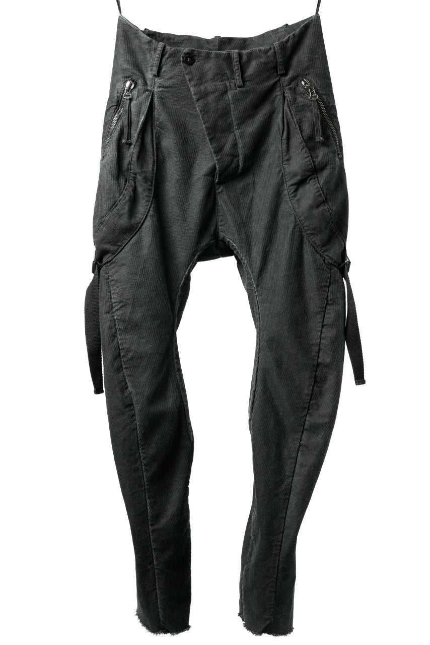 画像をギャラリービューアに読み込む, masnada BAGGY GUSSET POCKET PANTS / STRETCH RELIEF STRIPE COTTON (LEGION)