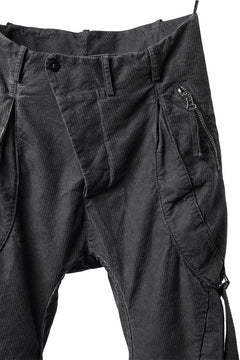 画像をギャラリービューアに読み込む, masnada BAGGY GUSSET POCKET PANTS / STRETCH RELIEF STRIPE COTTON (LEGION)