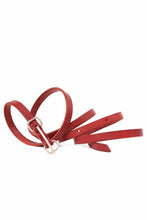 Load image into Gallery viewer, m.a+ double oval buckle thin belt / EL1B/GR3,0 (RUBY RED)