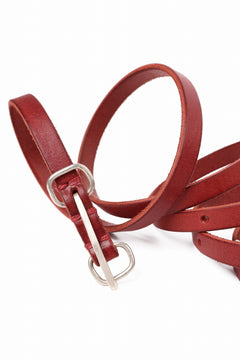 Load image into Gallery viewer, m.a+ double oval buckle thin belt / EL1B/GR3,0 (RUBY RED)