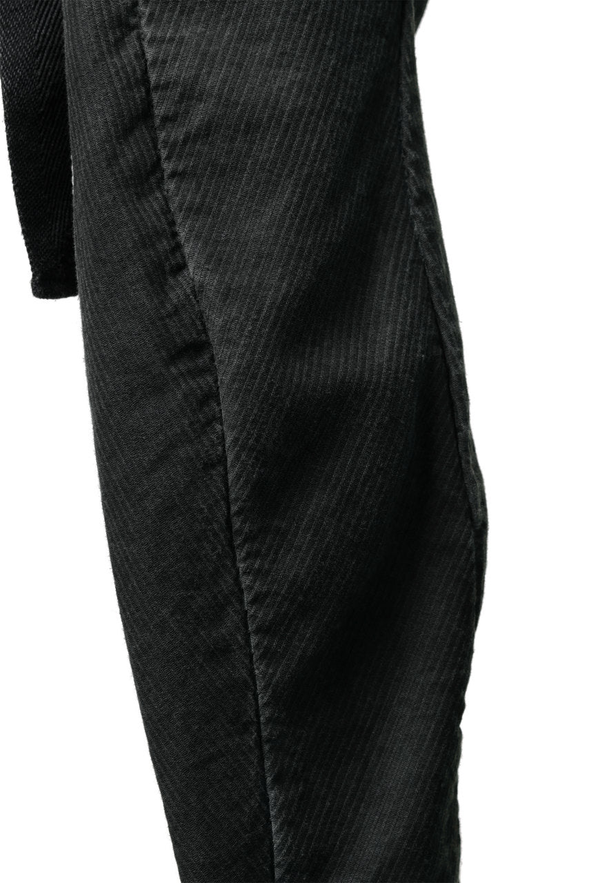 画像をギャラリービューアに読み込む, masnada BAGGY GUSSET POCKET PANTS / STRETCH RELIEF STRIPE COTTON (LEGION)