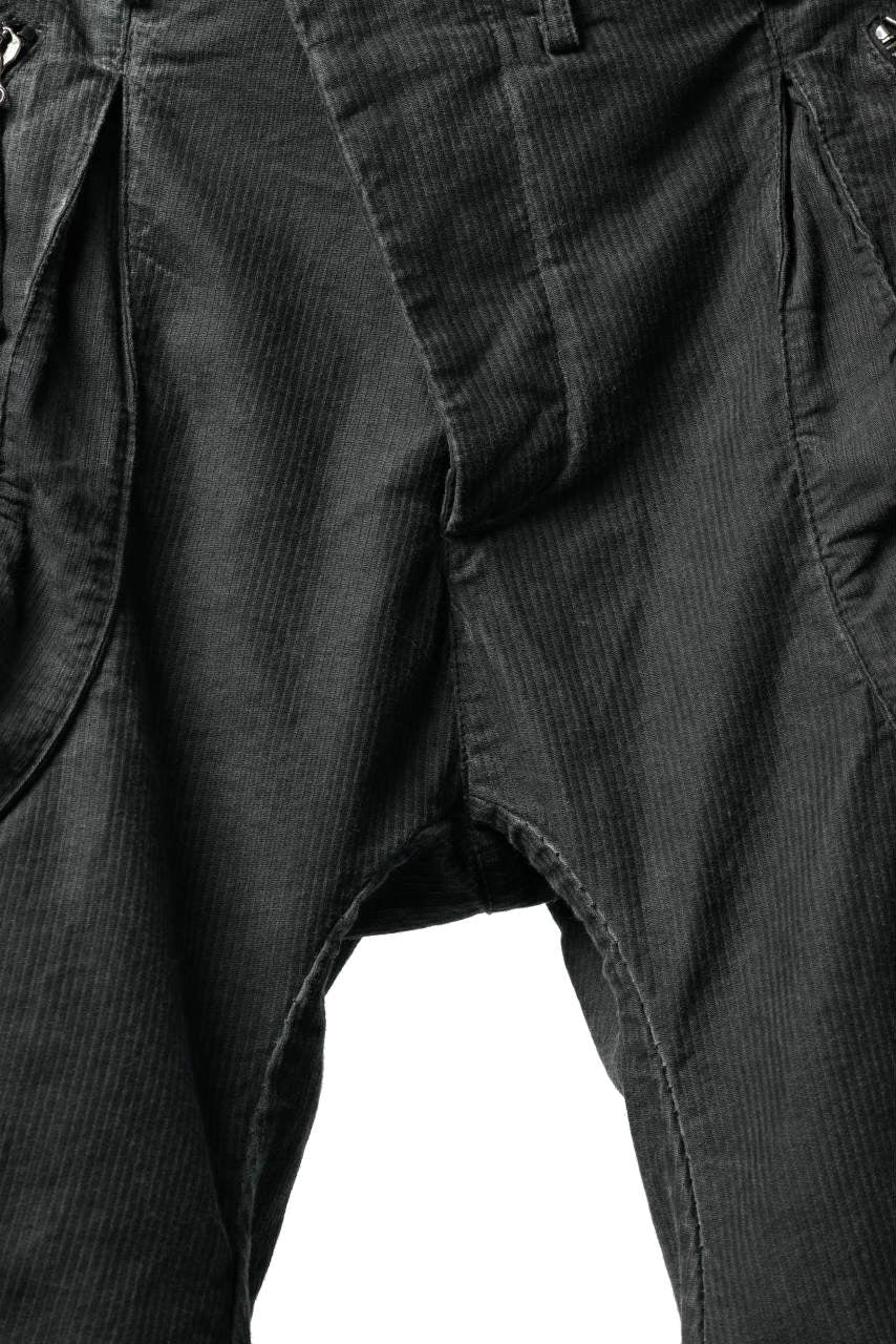 画像をギャラリービューアに読み込む, masnada BAGGY GUSSET POCKET PANTS / STRETCH RELIEF STRIPE COTTON (LEGION)