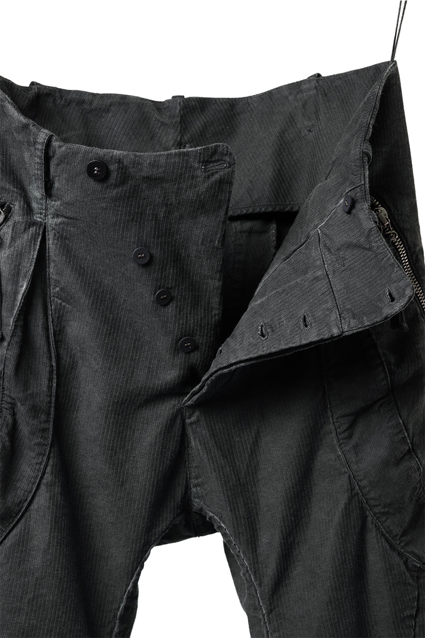 画像をギャラリービューアに読み込む, masnada BAGGY GUSSET POCKET PANTS / STRETCH RELIEF STRIPE COTTON (LEGION)