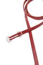 Load image into Gallery viewer, m.a+ double oval buckle thin belt / EL1B/GR3,0 (RUBY RED)