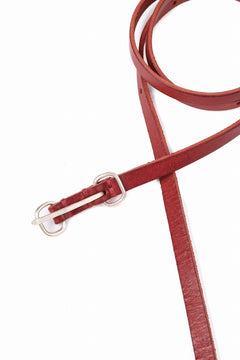 Load image into Gallery viewer, m.a+ double oval buckle thin belt / EL1B/GR3,0 (RUBY RED)