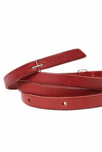 Load image into Gallery viewer, m.a+ double oval buckle thin belt / EL1B/GR3,0 (RUBY RED)