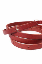 Load image into Gallery viewer, m.a+ double oval buckle thin belt / EL1B/GR3,0 (RUBY RED)