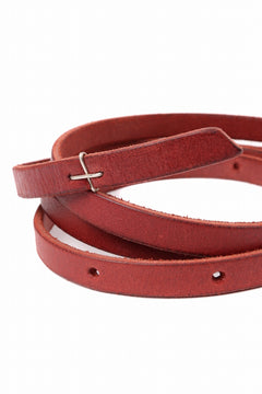 Load image into Gallery viewer, m.a+ double oval buckle thin belt / EL1B/GR3,0 (RUBY RED)