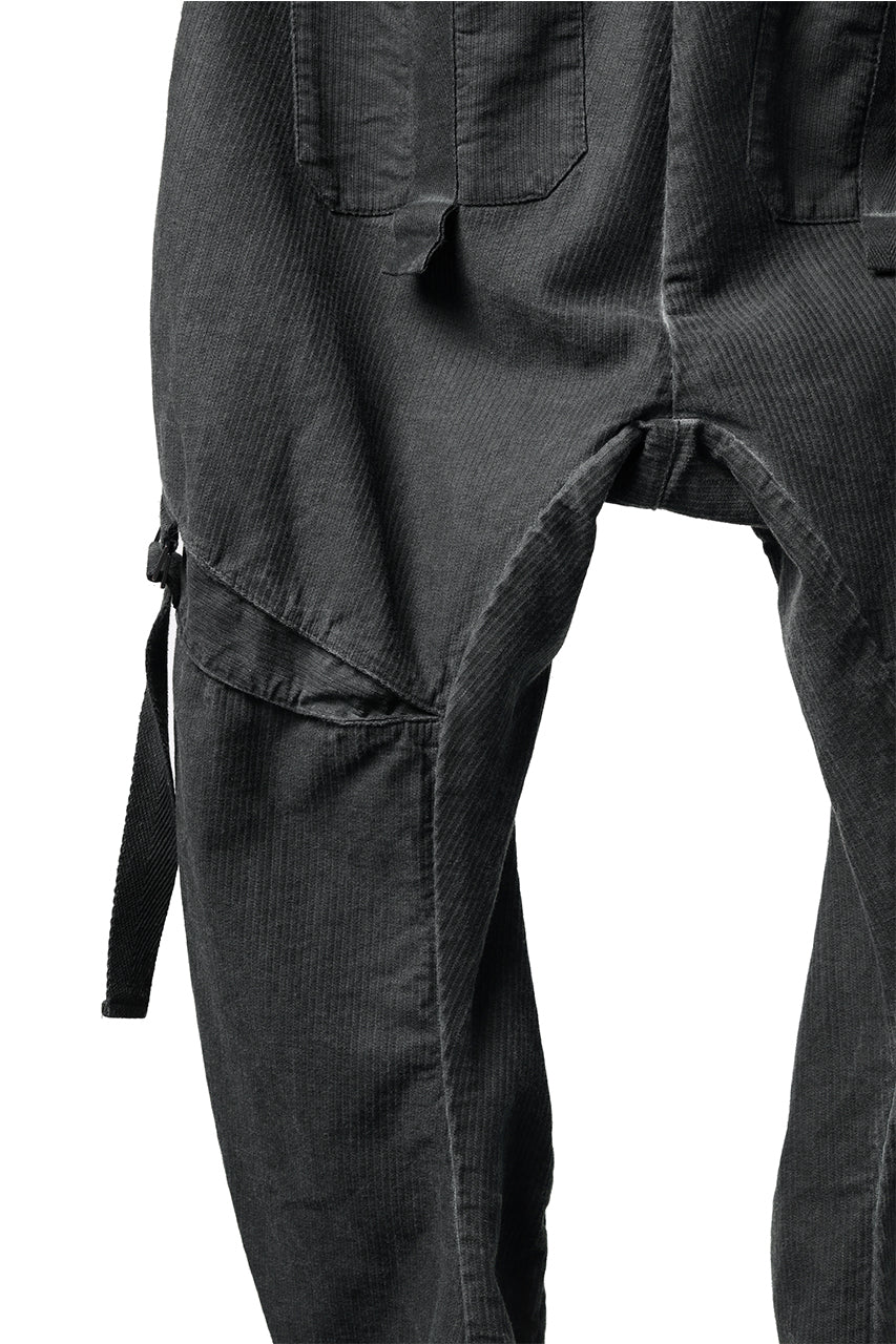 画像をギャラリービューアに読み込む, masnada BAGGY GUSSET POCKET PANTS / STRETCH RELIEF STRIPE COTTON (LEGION)