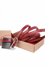Load image into Gallery viewer, m.a+ double oval buckle thin belt / EL1B/GR3,0 (RUBY RED)