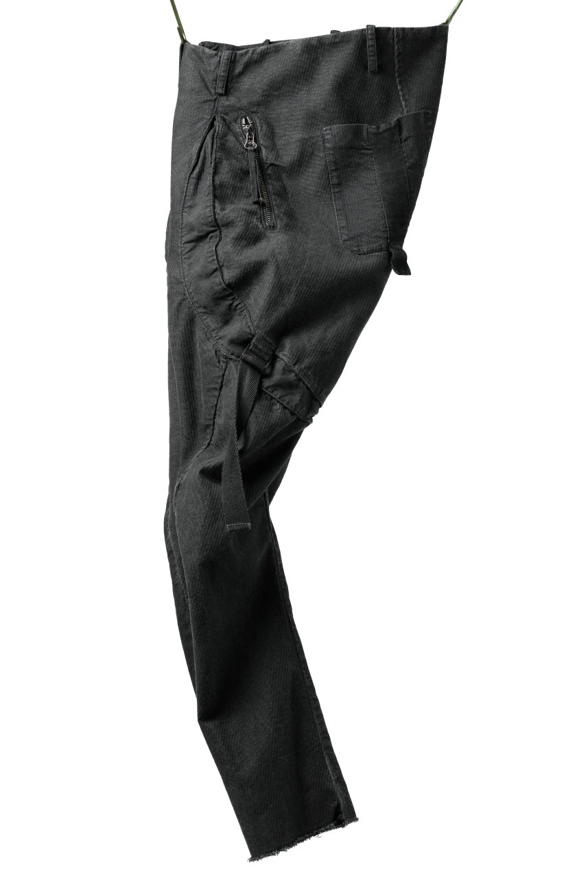 画像をギャラリービューアに読み込む, masnada BAGGY GUSSET POCKET PANTS / STRETCH RELIEF STRIPE COTTON (LEGION)