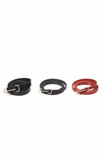 Load image into Gallery viewer, m.a+ double oval buckle thin belt / EL1B/GR3,0 (RUBY RED)