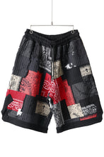 画像をギャラリービューアに読み込む, MASSIMO SABBADIN FULL BORO STYLE BASKET SHORTS (BLACK x RED #A)