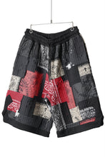 画像をギャラリービューアに読み込む, MASSIMO SABBADIN FULL BORO STYLE BASKET SHORTS (BLACK x RED #A)