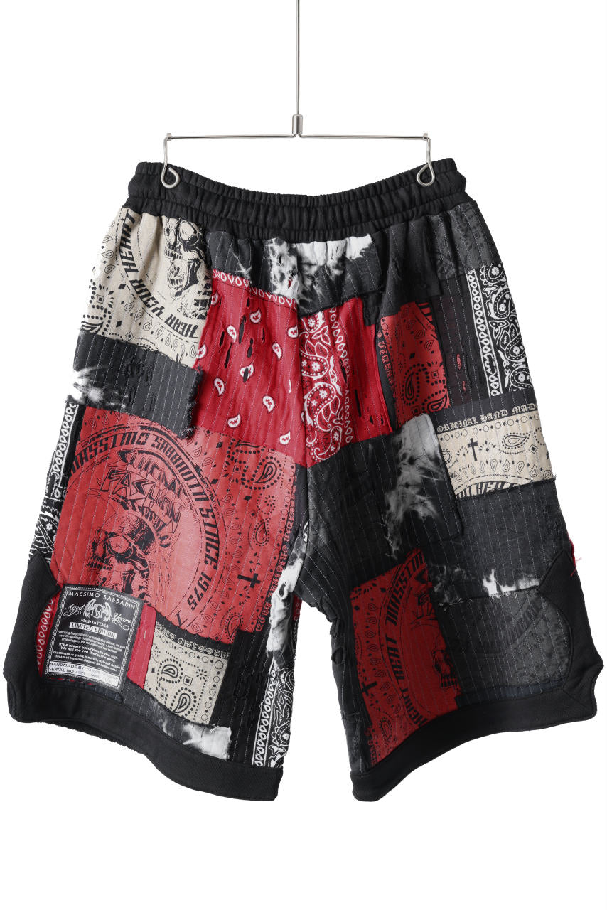 画像をギャラリービューアに読み込む, MASSIMO SABBADIN FULL BORO STYLE BASKET SHORTS (BLACK x RED #A)