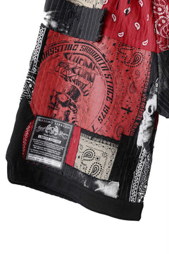 画像をギャラリービューアに読み込む, MASSIMO SABBADIN FULL BORO STYLE BASKET SHORTS (BLACK x RED #A)